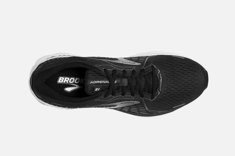 Brooks Adrenaline GTS 21 Road Running Shoes - Mens - Black/White - WP7431098